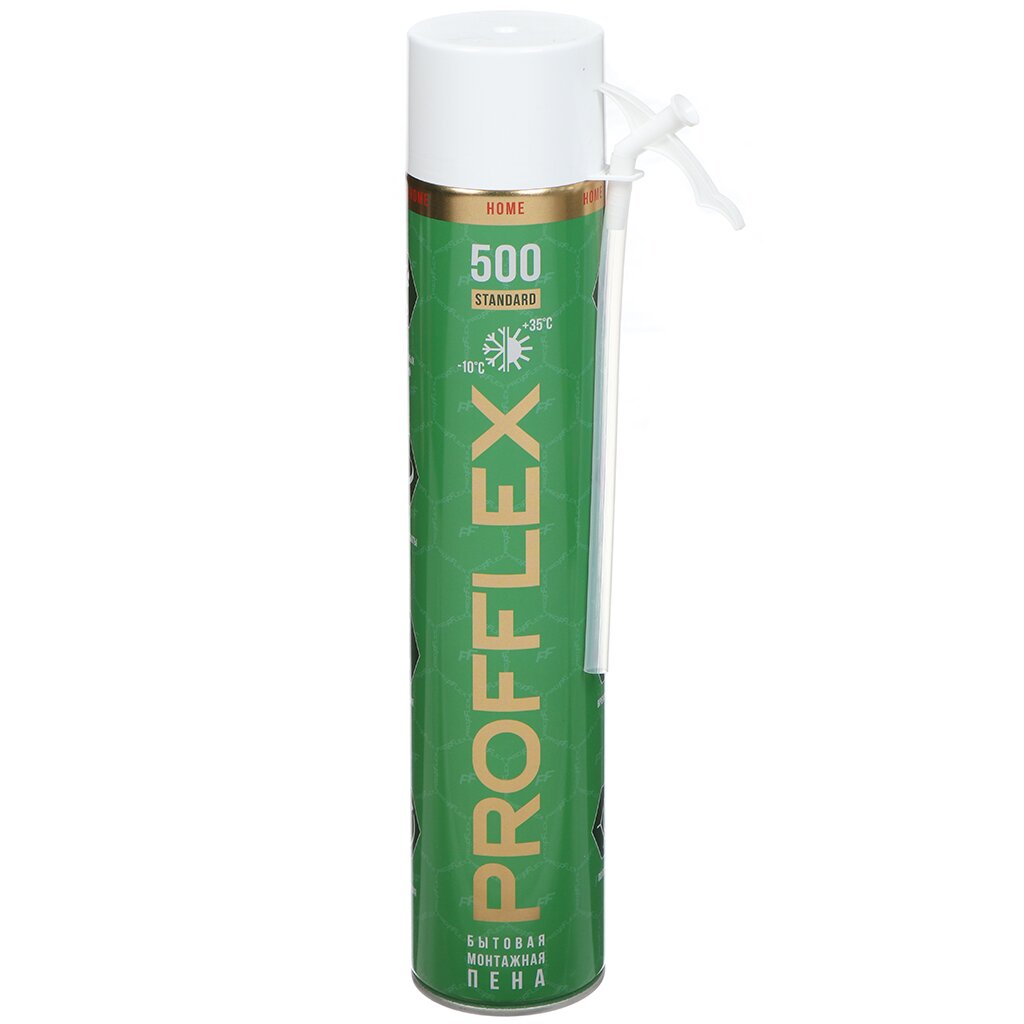 Пена монтажная Profflex Green Standard 50 бытовая 750 мл 500 г всесезонная 70213 373₽