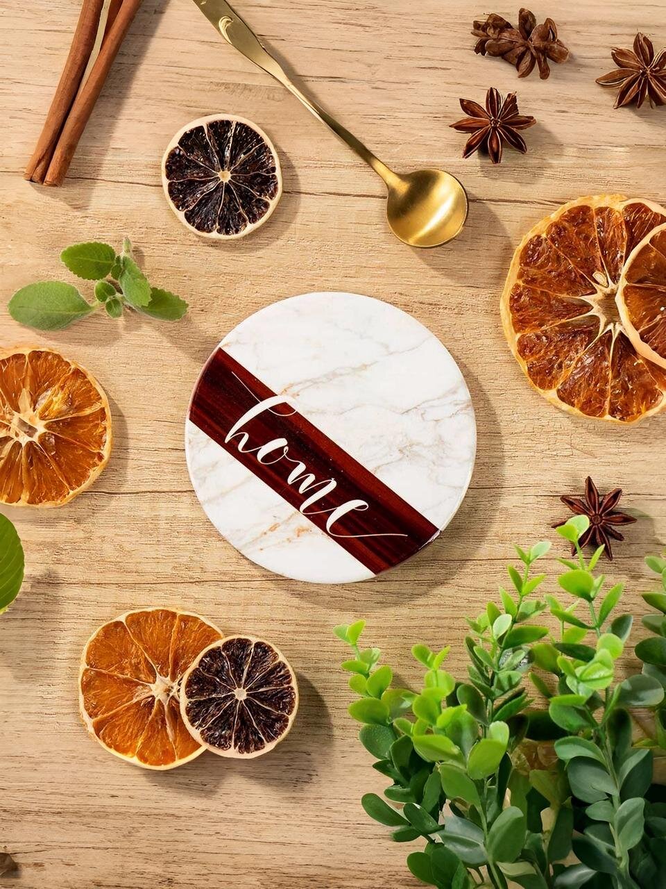 Подставка под горячее, керамика, 10.8х10.8 см, Home, Y4-7347