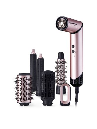 Мультистайлер Brayer, 3309BR, 100 Вт, керамическое покрытие, 200 °, 6 насадок, 2 скорости