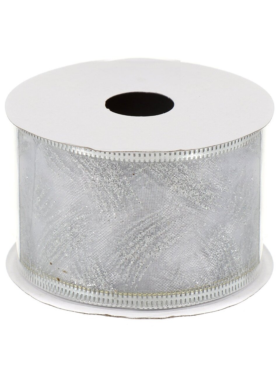 Лента декоративная полиэстер, 270х5 см, серебро, Y4-4218
