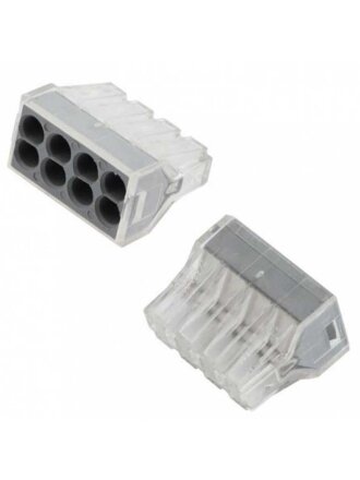 Клемма строительно-монтажная, прозрачная, СМК, 8-проводная, 0.75-2.5 мм², General Lighting Systems, 800491