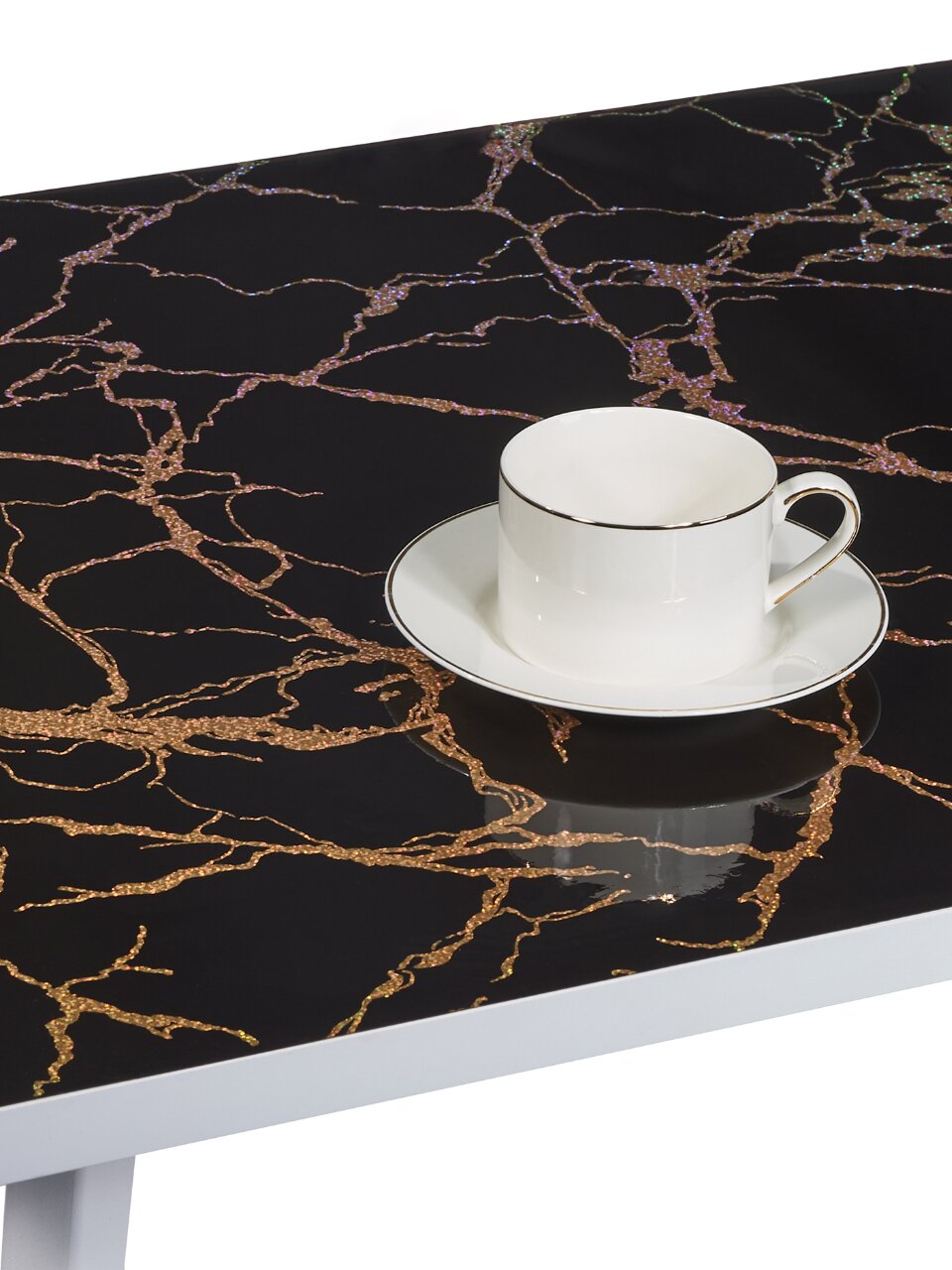Клеенка Dekorelle, Декор, 1х20 м, силикон, золото/черный фон, 200-GB