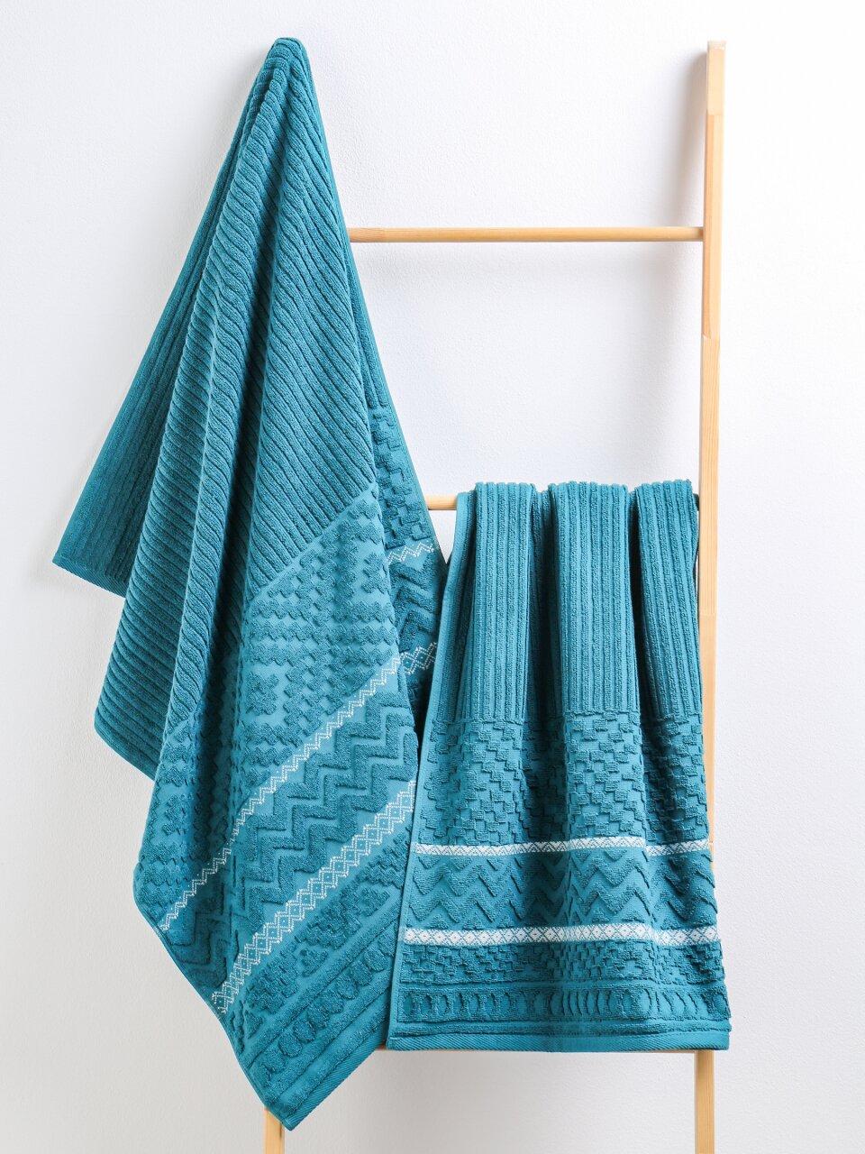 Полотенце банное 50х90 см, 100% хлопок, 450 г/м2, жаккард, Соната-3 7123, Авангард, бутылочное стекло, 322