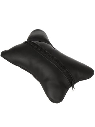 Подушка-подголовник 26х17, на сиденье, косточка, Nova Bright, 48104, черная