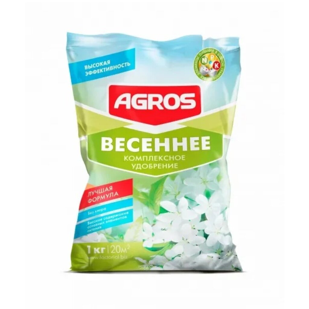 Удобрение Весеннее, универсальное, порошок, 1 кг, Agros