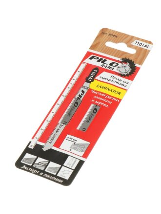 Пилка для лобзика 100х75 мм, 2 шт, 14 зубьев на дюйм, h=4-30 мм, чистый распил, Laminator Т101AI, 551016