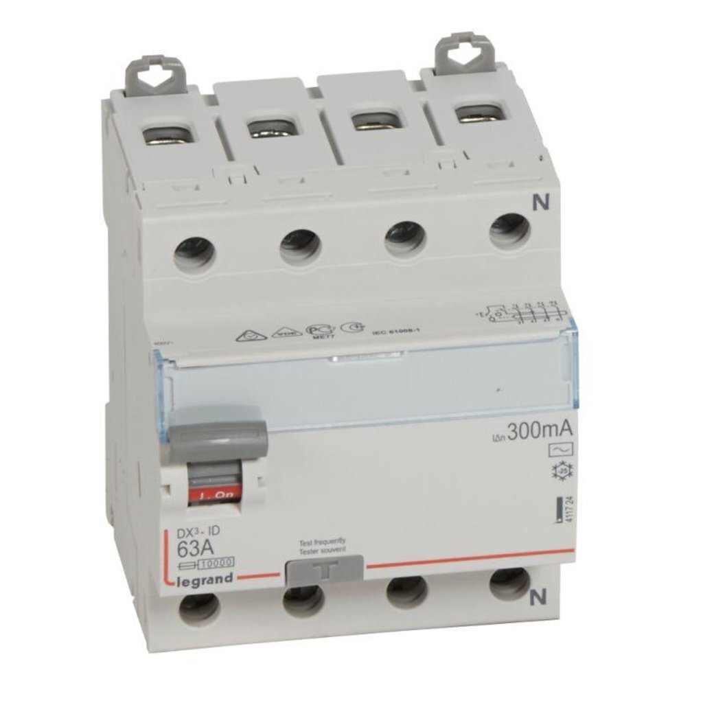 Выключатель дифференциального тока 4п 63А 300мА тип AC DX3 Leg 411724