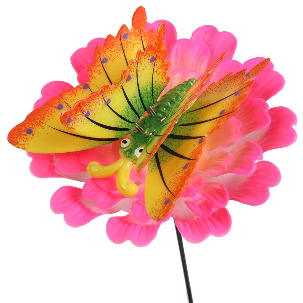 Штекер Бабочка, 10х10 см, декоративный, Y4-5502 штекер садовый бабочка 21х22см 42 см микс фасовка 12шт цена за шт