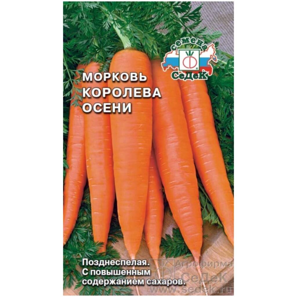 Семена Морковь, Королева Осени, 2 г, цветная упаковка, Седек