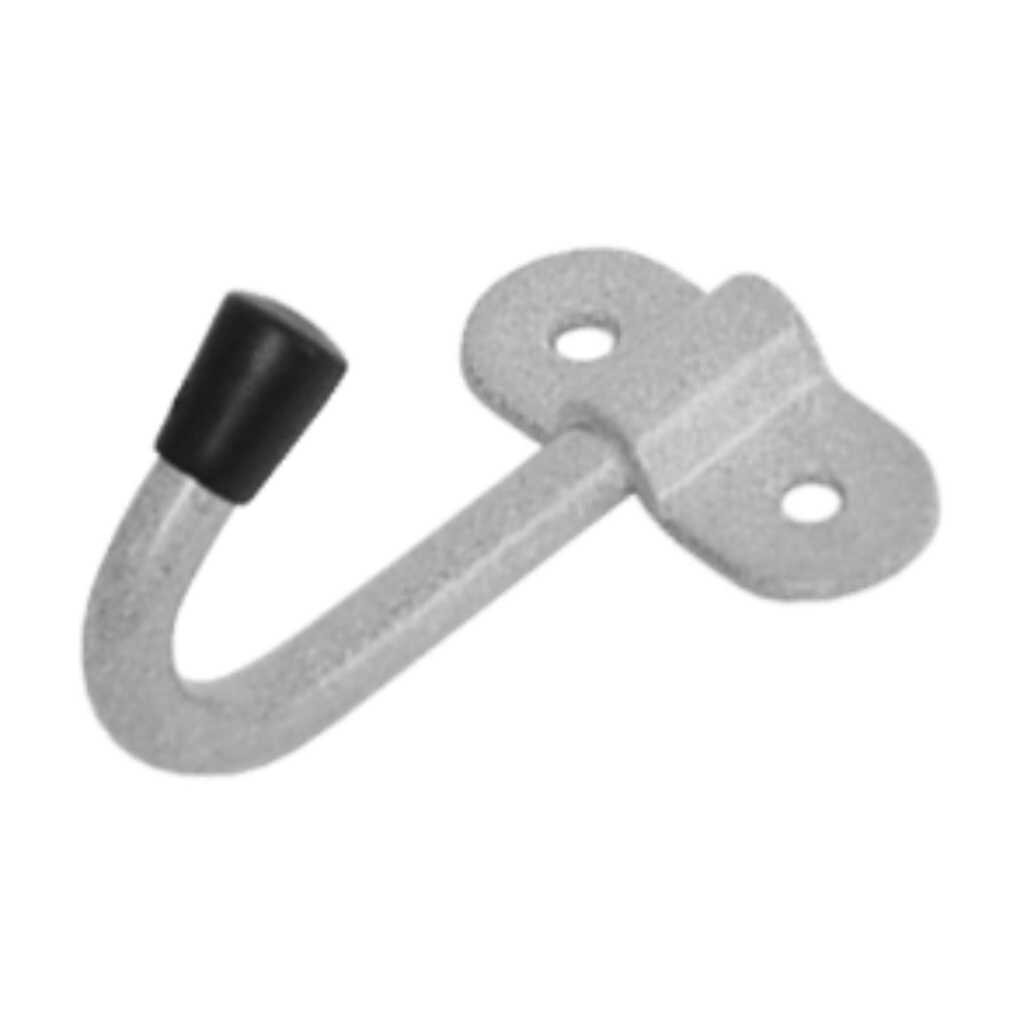 Крючок-вешалка одинарный, сталь, Домарт, серый металлик накладка дверная домарт нд 245 серый металлик 245 мм