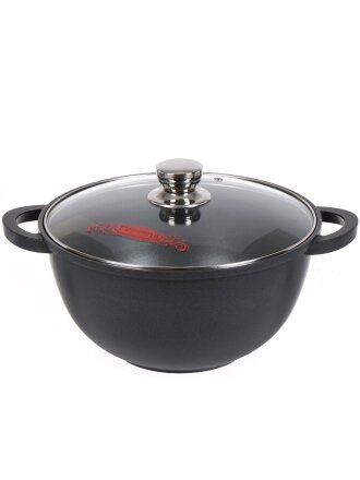 Казан алюминий, антипригарное покрытие, 6 л, Классик, с крышкой, Горница, кн4282а