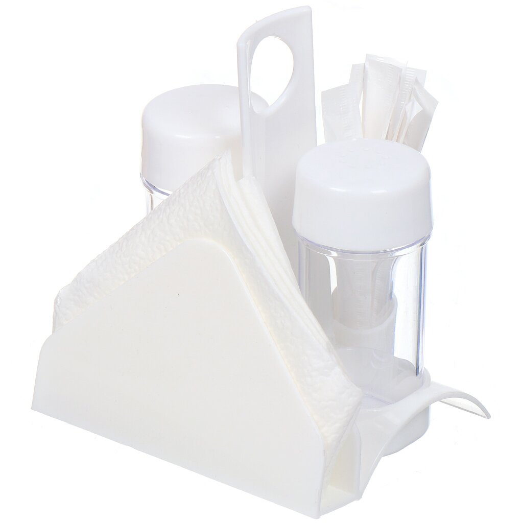 Набор для специй пластик, 11.3 см, снежно-белый, Berossi, Рондо Презент, ИК 07301000