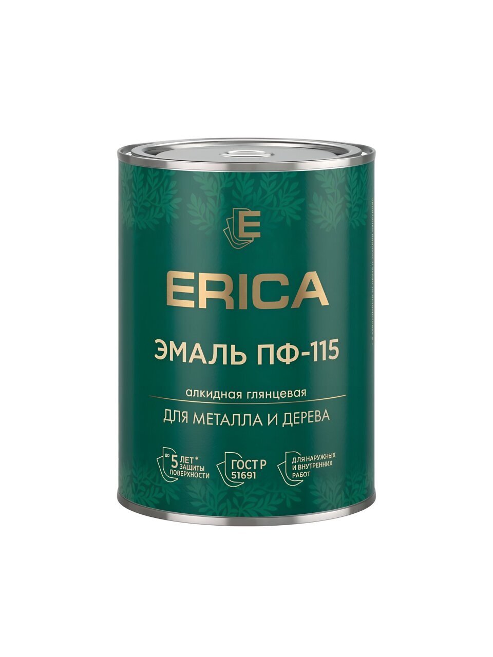 Эмаль Erica, ПФ-115, для внутренних и наружных работ, алкидная, глянцевая, бежевая, 1.8 кг