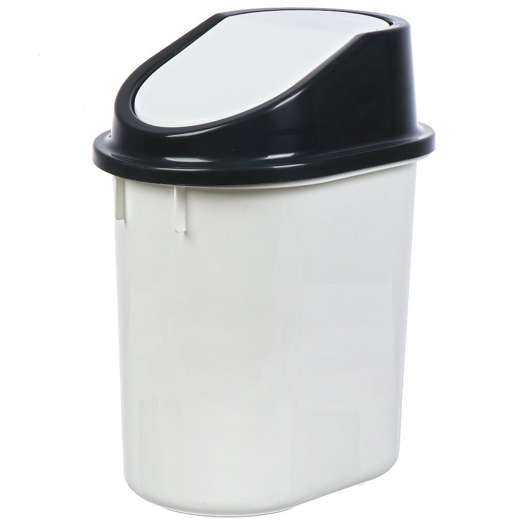 Контейнер для мусора пластик, 15 л, прямоугольный, 310-0125 контейнер для мусора пластик 4 5 л педаль белый idea призма м 2482