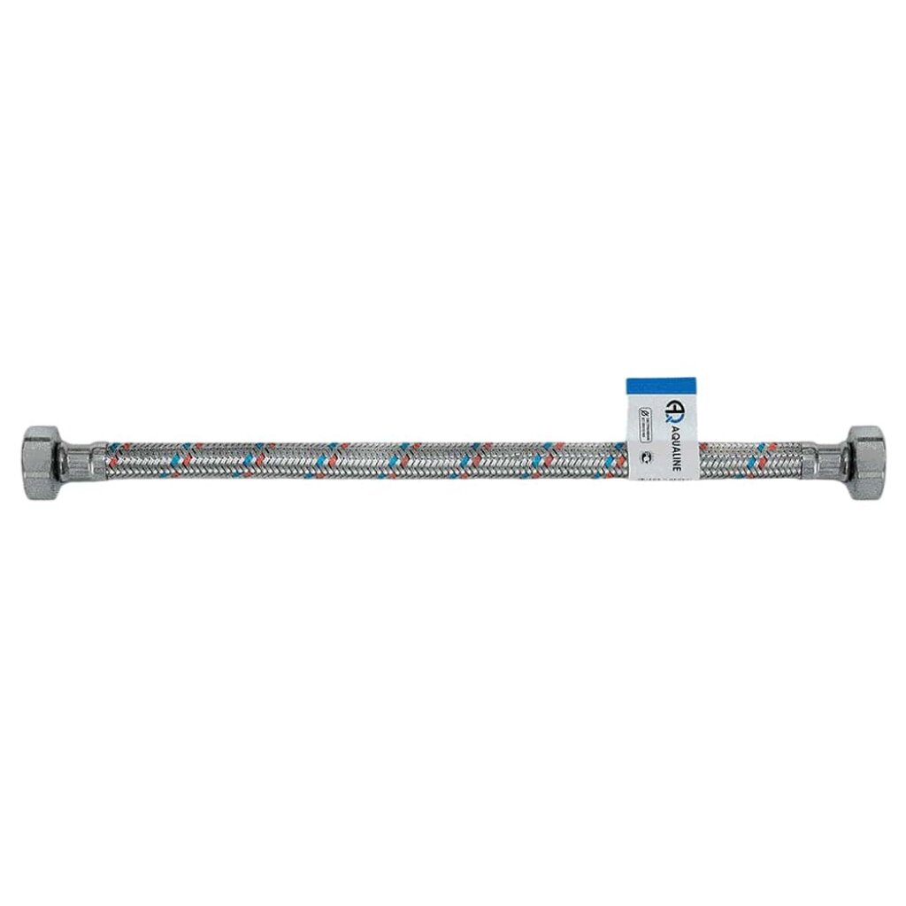 Подводка для воды 1/2"х0.5 м, г-г, сталь, AquaLine