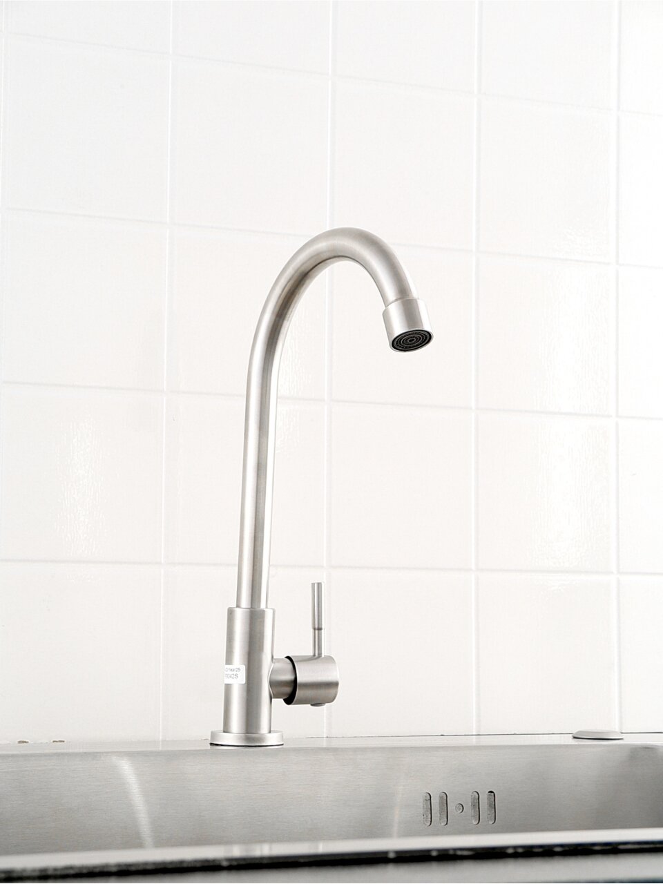 Смеситель для кухни, Potato, с картриджем, для одного типа воды, сатин, P0042S