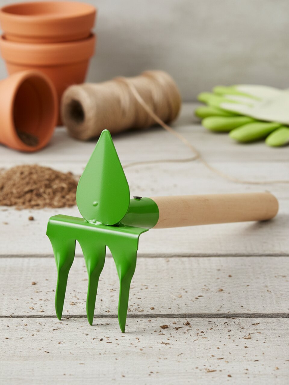 Мотыжка комбинированная металл, лепесток-грабли, короткий черенок, HouseLoft, МК2КЛ01