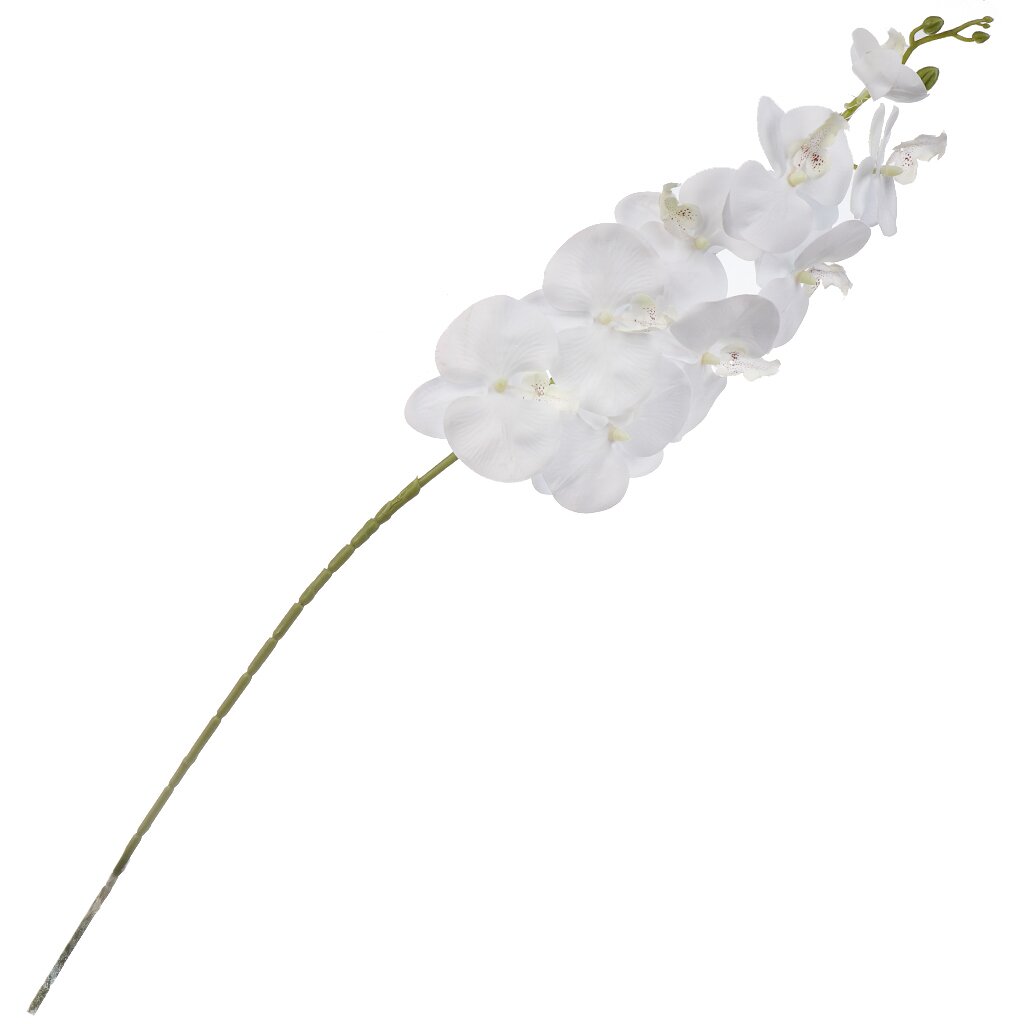 Цветок искусственный декоративный Орхидея, 107 см, белый, Y6-10365 цветок искусственный декоративный орхидея в кашпо 55 см белый y4 7945