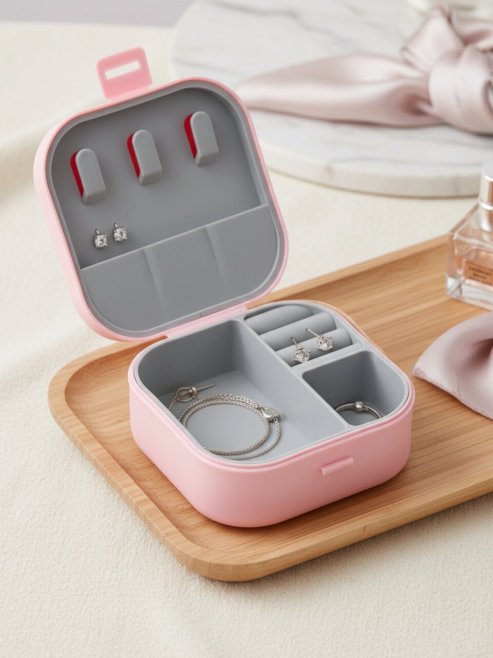 Шкатулка для украшений, 9х9х3.8 см, A320054