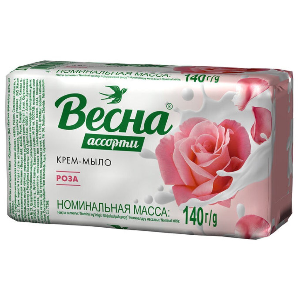 Мыло Весна, Ассорти роза, 140 г