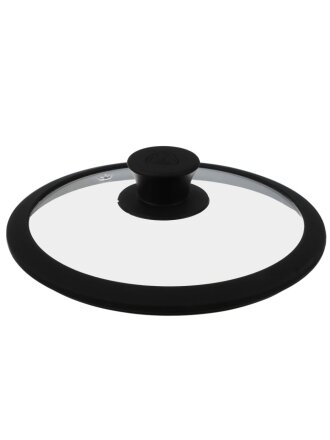 Крышка стекло, 20 см, BY Collection, кнопка пластик, с силиконовым ободом, 848-066