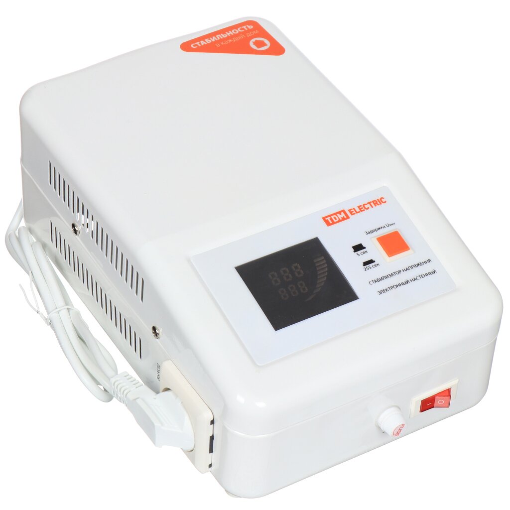 Стабилизатор напряжения TDM Electric, ССР1-1-1, 1 кВт, 125-270 В, электронный переносной, SQ1201-0022