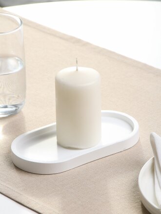 Подсвечник гипс, 17.5х9х1.5 см, в ассортименте, Kukina Raffinata, Овал, поднос, 501568