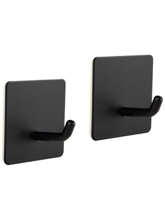 Набор крючков самоклеющийся, 2 крючка, 2 шт, 4.5х4.5х2.5 см, металл, Рыжий кот, Квадрат, 105884, блистер