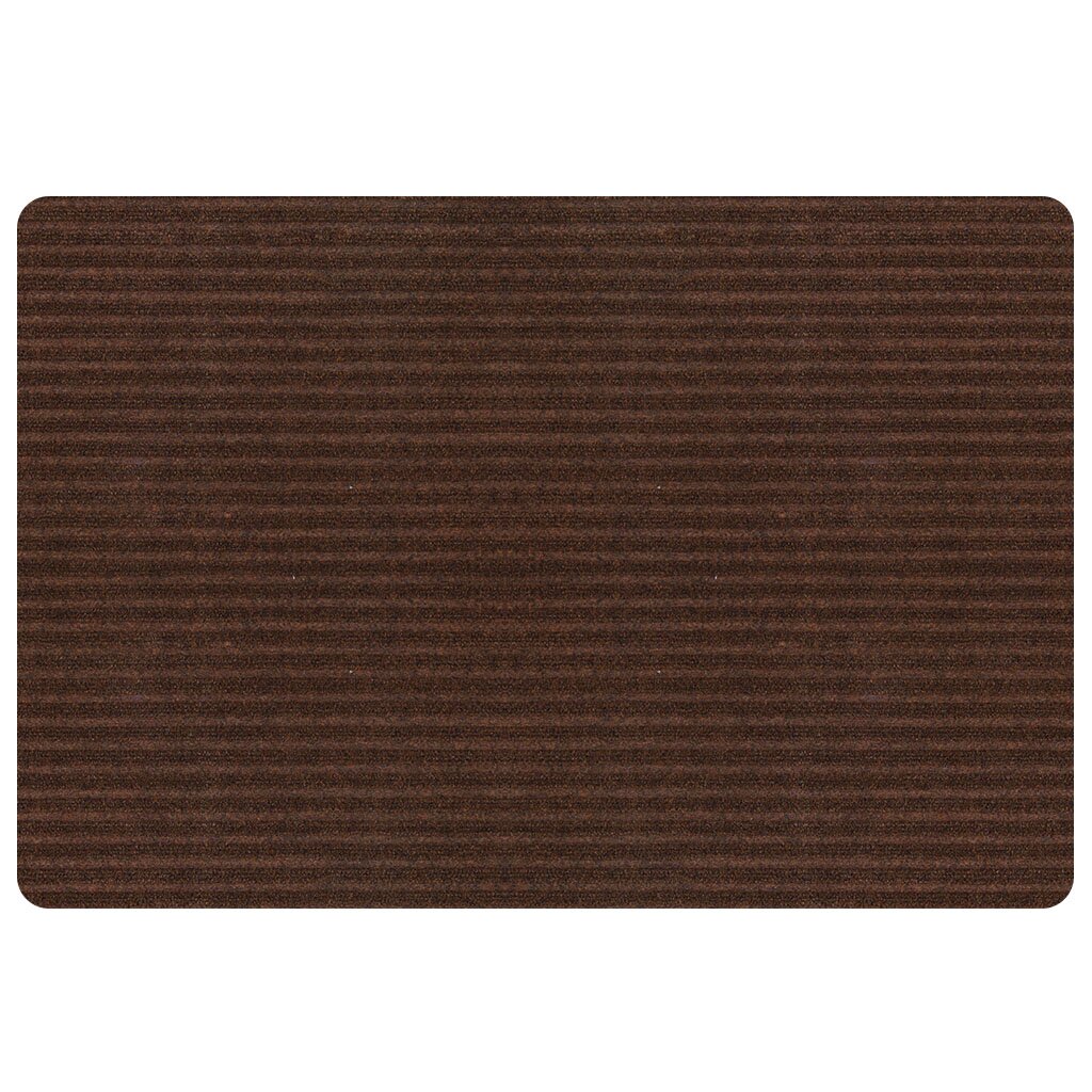 Коврик грязезащитный, 50х80 см, прямоугольный, резина, с ковролином, без канта, коричневый, Simple Классик коврик inspire porto 1049 45x75 см резина коричневый