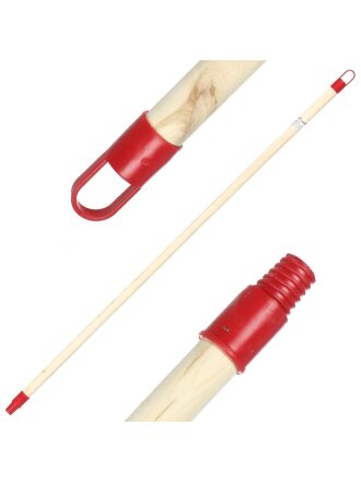 Черенок для щетки диаметр 20 мм, дерево, 110 см, 110-120 см, с резьбой, в ассортименте, Мультипласт, Евро Эконом, MPG7594