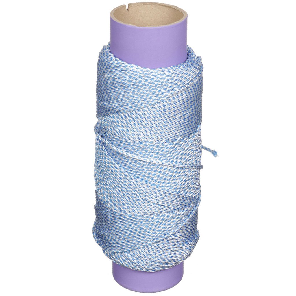 Шнур диаметр 3 мм, с сердечником плетенный, 3В 810, 16c029, голубой, 100 м шнур диаметр 3 5 мм плетеный в350 20 м