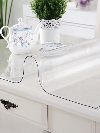 Клеенка Dekorelle, 0.8х20 м, силикон, 0.8 мм, прозрачная без рисунка, 123