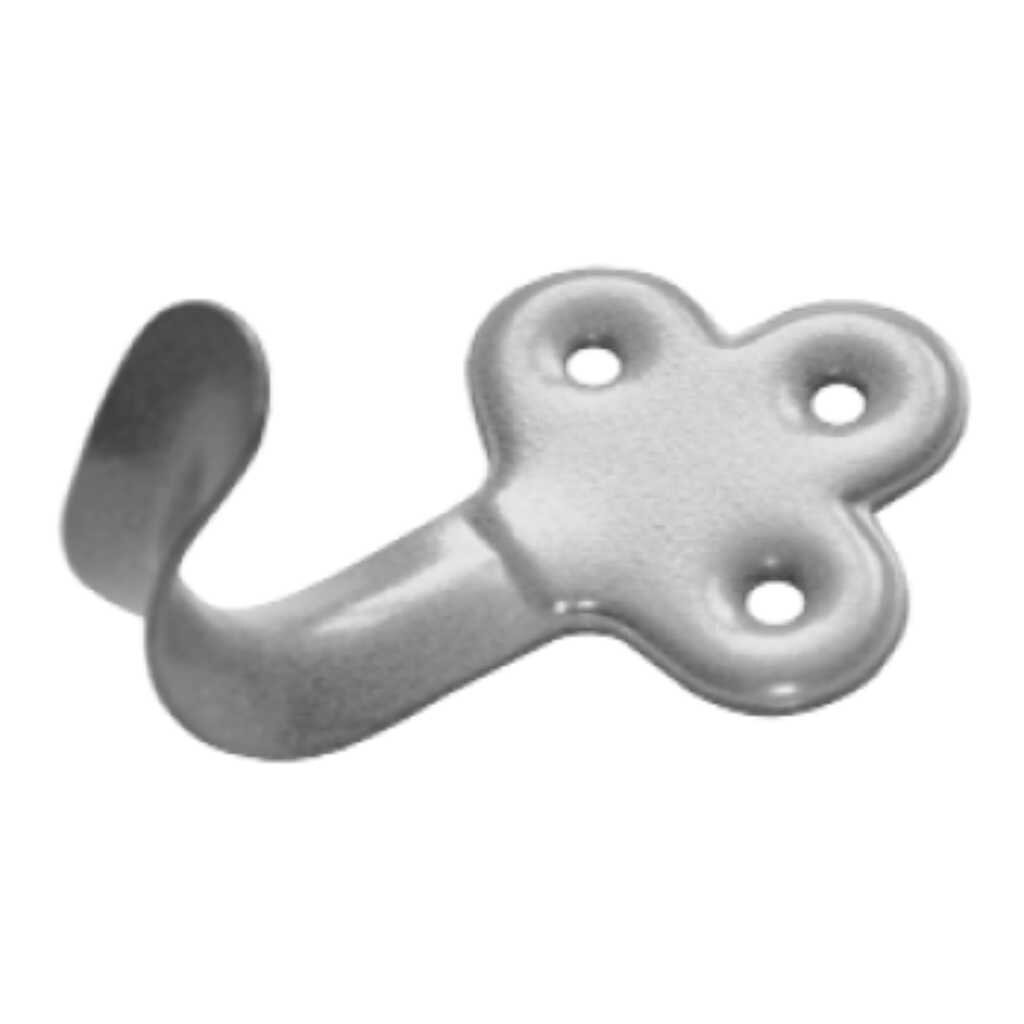 Крючок-вешалка фигурный мод.2, сталь, Домарт, серый металлик