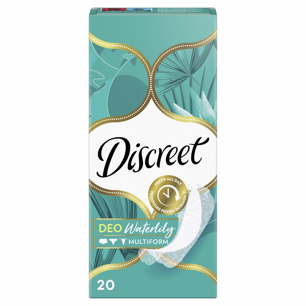 Прокладки женские Discreet, Deo Water Lily Single, ежедневные, 20 шт прокладки женские bella panty soft ежедневные 60 шт be 021 rn60 096