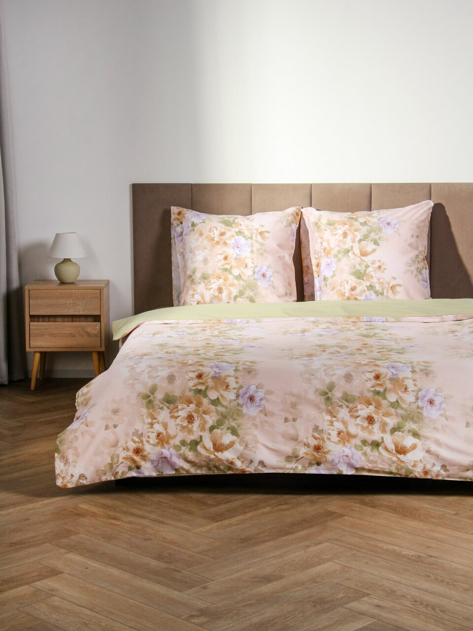 Постельное белье 1.5-спальное, простыня 150х215 см, 1 наволочка 70х70 см, пододеяльник 145х215 см, Silvano, сатин, Ассанта