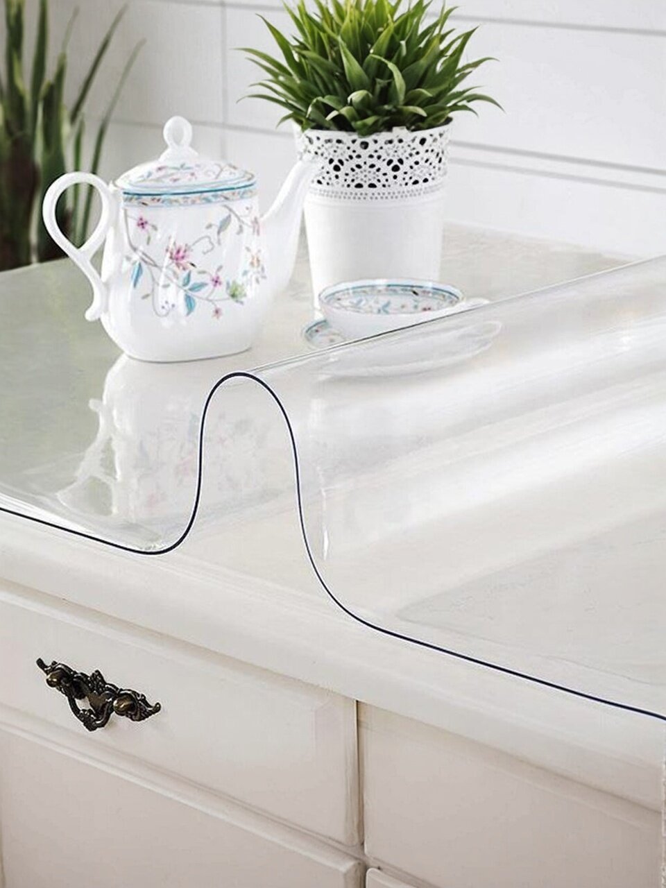 Клеенка Dekorelle, 1.2х20 м, силикон, 0.8 мм, прозрачная без рисунка, 143