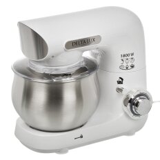 Миксер планетарный Delta Lux, DE-7902P, 5 л, 1800 Вт, 6 скоростей, белый