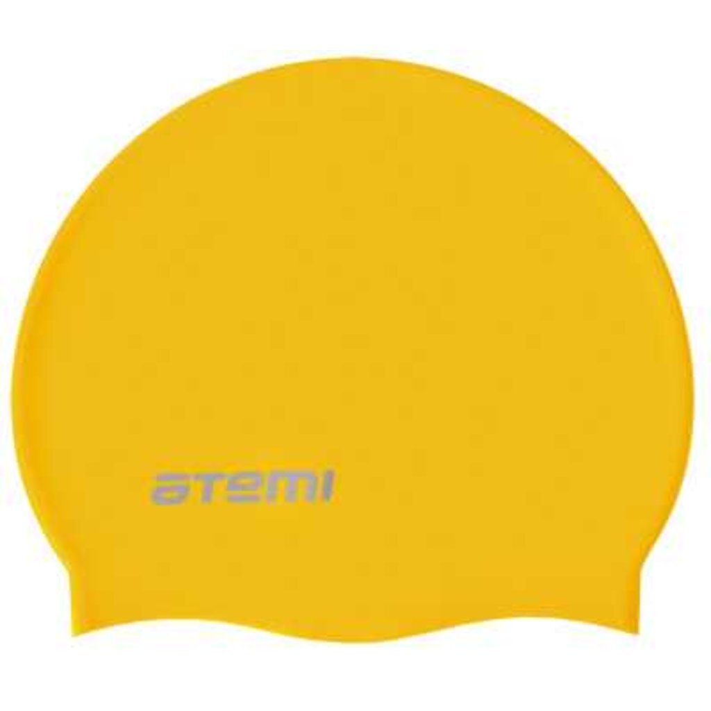 Шапочка для плавания Atemi, силикон, жёлтая, SC107, 00000030105
