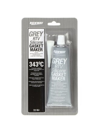 Герметик силиконовый, для прокладок, Runway, RW8503, 85 г, высокотемпературный, серый