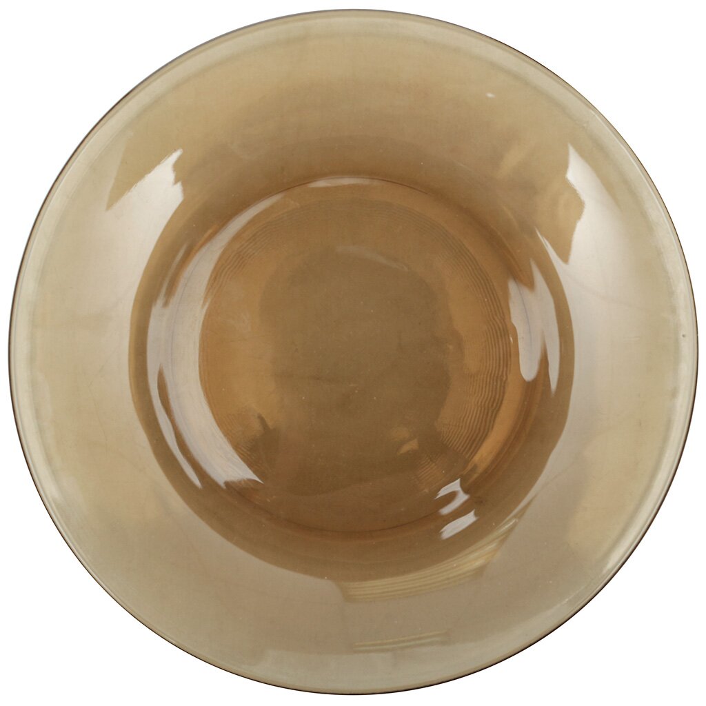 Тарелка обеденная, стекло, 20.5 см, круглая, Basilico, 62072, дымчатая