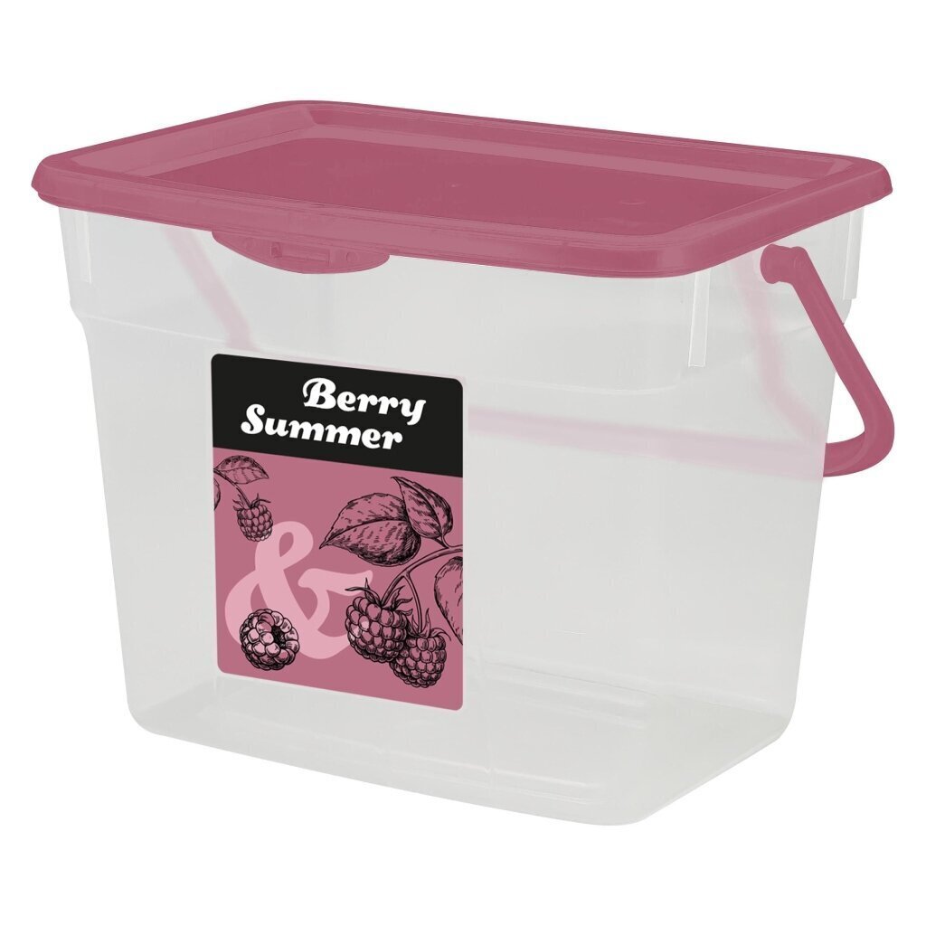 Контейнер пищевой пластик, 4.5 л, брусник, Spin&amp;amp;Clean, Berry Summer, SC1601