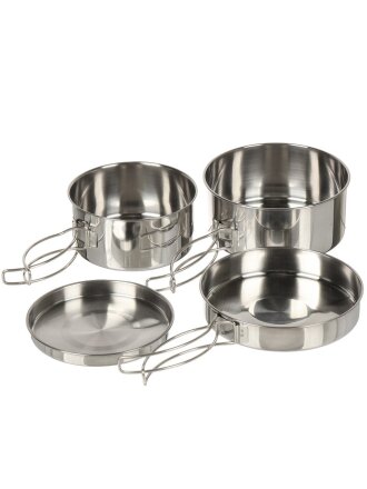 Набор посуды походный, нержавеющая сталь, 4 предмета, Ecos, Camp-S12, 106941