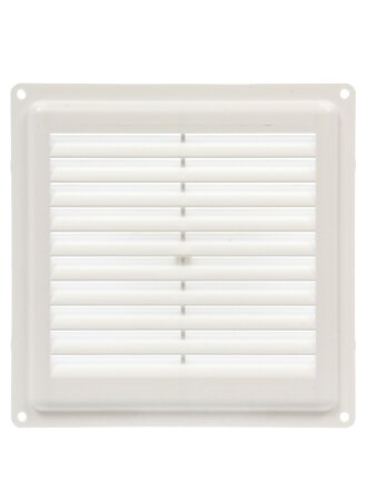 Решетка вентиляционная пластик, 150х150 мм, с сеткой, Viento, 1515ЭС