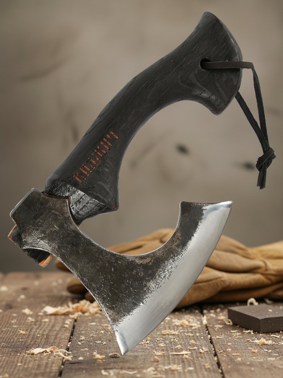 Топор Княжич, Кулачный, кованный 270х165 мм, рукоятка дерево, 2К-036axe