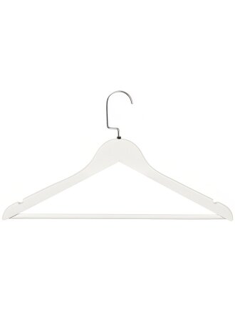 Вешалка-плечики для одежды, 44.5 см, дерево, белая, YB44Y