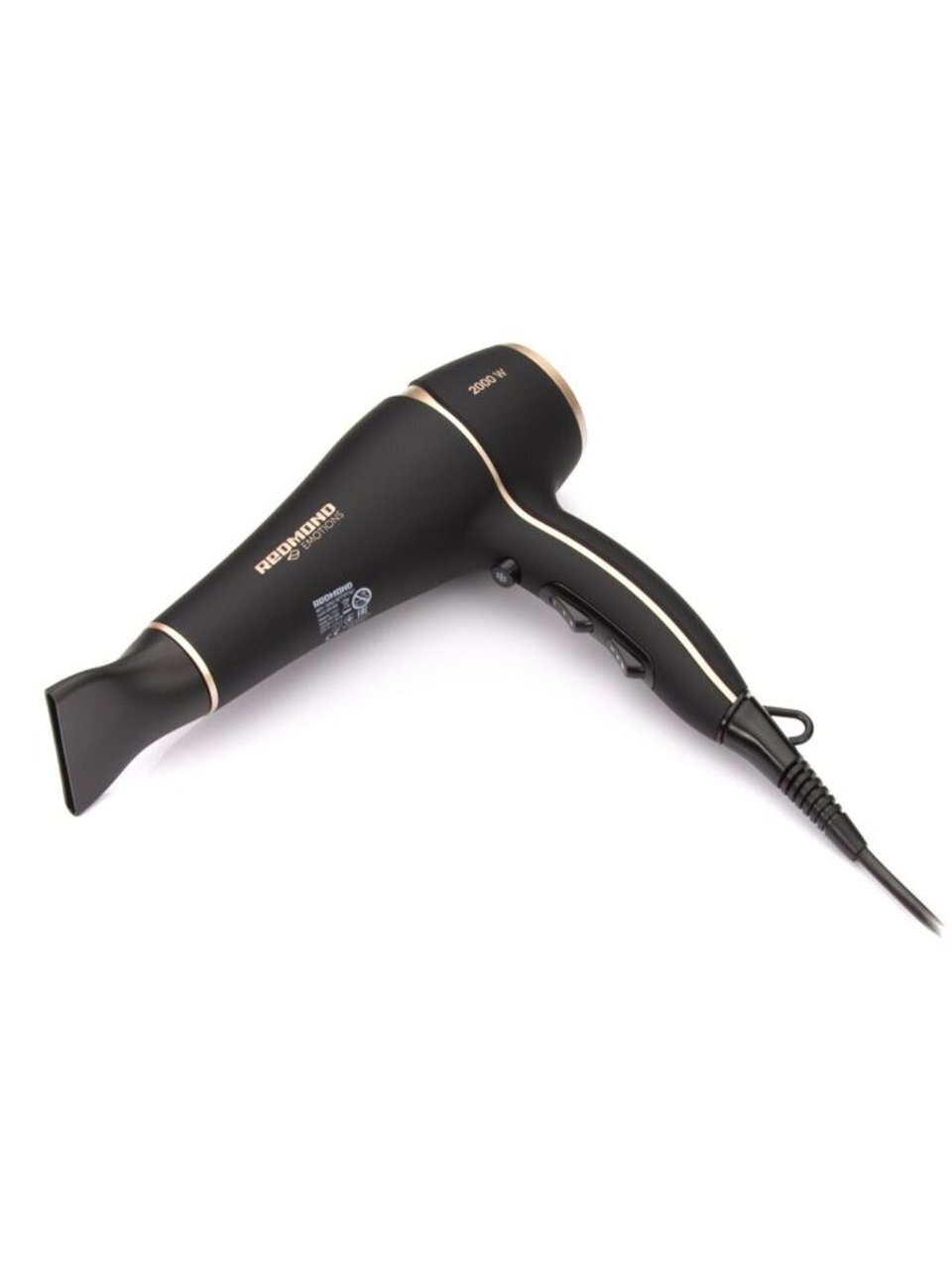 Фен Redmond, RF-536, 2000 Вт, ионизация, 3 режима, 2 скорости, черный
