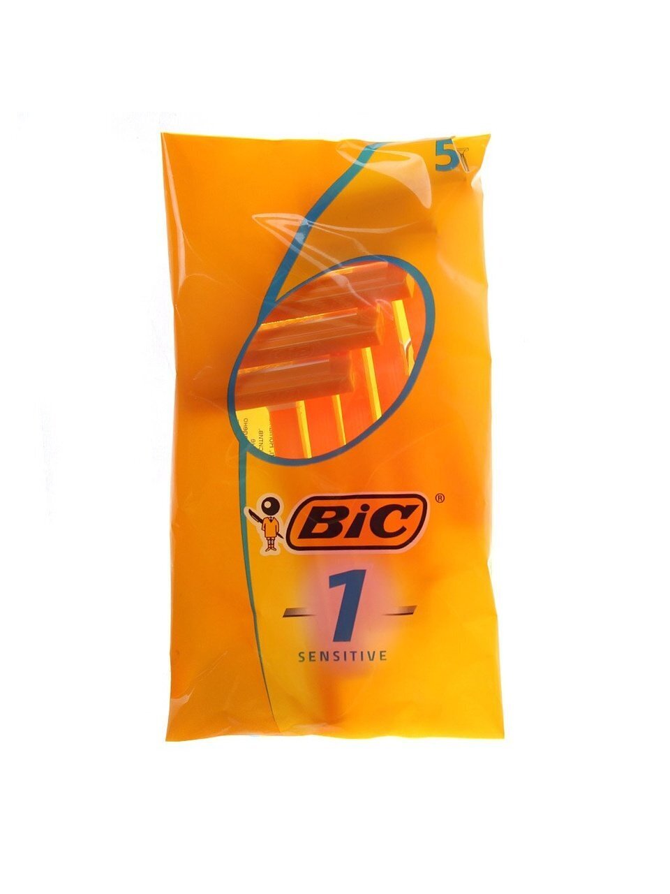 Станок для бритья Bic, Классик для чувствительной кожи, для мужчин, 1 лезвие, 5 шт, одноразовые, 838521