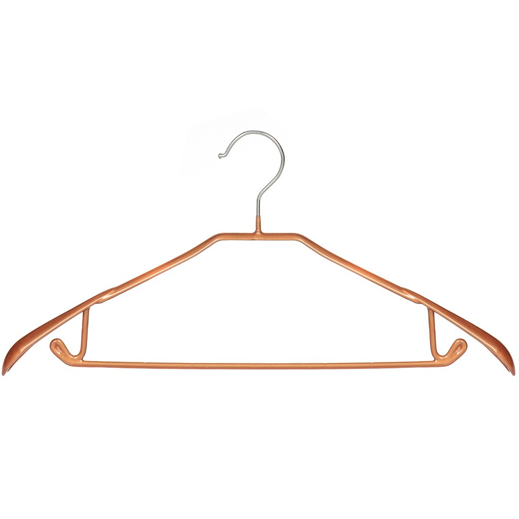 Вешалка-плечики для одежды, 43 см, пластик, бежевый перламутр, Y3-712 вешалка плечики 46 см для пиджаков и верхней одежды флок серая household