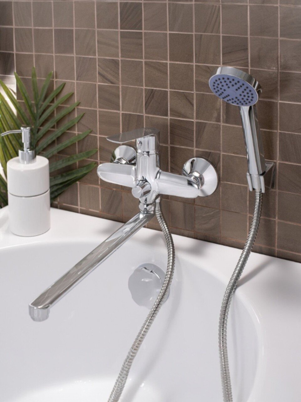 Смеситель для ванны, РМС, с картриджем, хром, SL133-006E