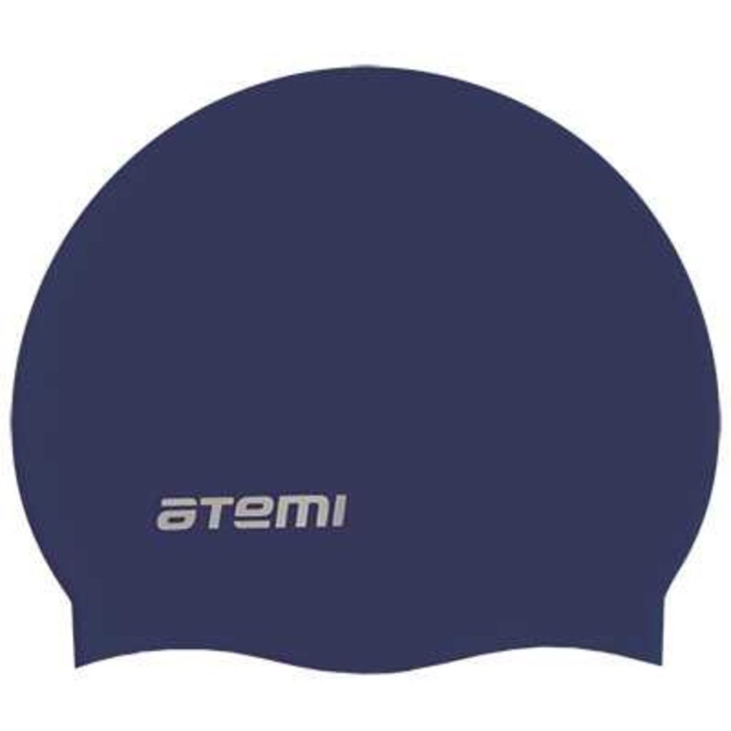 Шапочка для плавания Atemi, силикон, тёмно-синяя, SC110, 00000098101